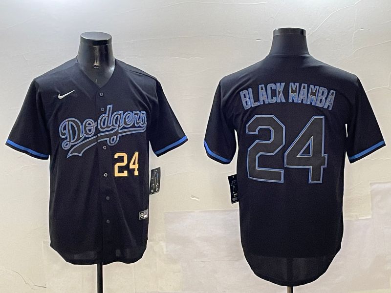 Men Los Angeles Dodgers 24 Black Mamba Black Classic Edition 2025 Nike MLB Jersey style 13